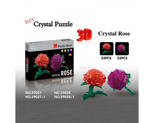 3D Crystal Puzzle Роза New 29027/29028-1