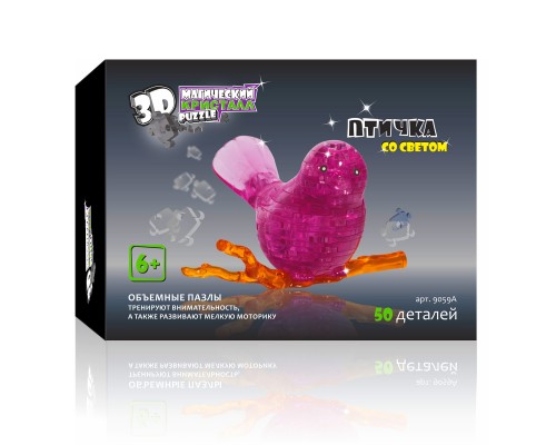 3D Crystal Puzzle Птичка на ветке 9059A