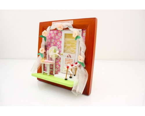 Румбокс Интерьерный конструктор Hobby Day DIY MiniHouse, Настенная рамка-открытка «Да здравствует любовь!», 13616