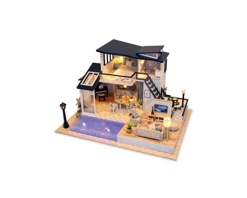 Румбокс Интерьерный конструктор Hobby Day DIY MiniHouse, Вилла с бассейном, 13849