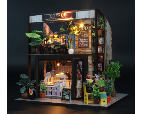 Румбокс Интерьерный конструктор Hobby Day DIY MiniHouse, COFFEE HOUSE, M027