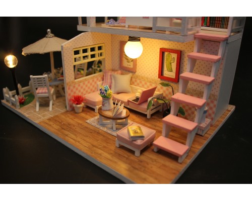 Румбокс Интерьерный конструктор Hobby Day DIY MiniHouse, Розовая мечта, M033