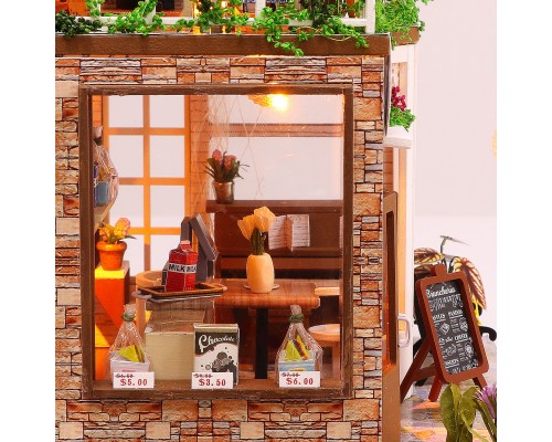 Румбокс Интерьерный конструктор Hobby Day DIY MiniHouse, Лаунж кафе, M906